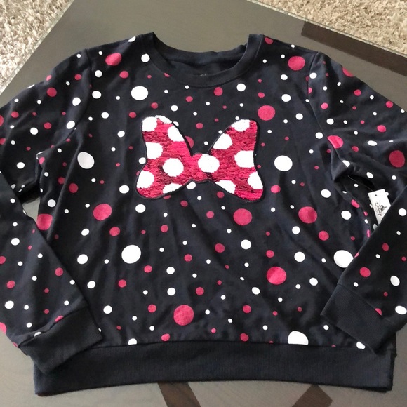 Disney’s Minnie Polka Dot 2-Way Sequin Sweatshirt - Picture 6 of 10